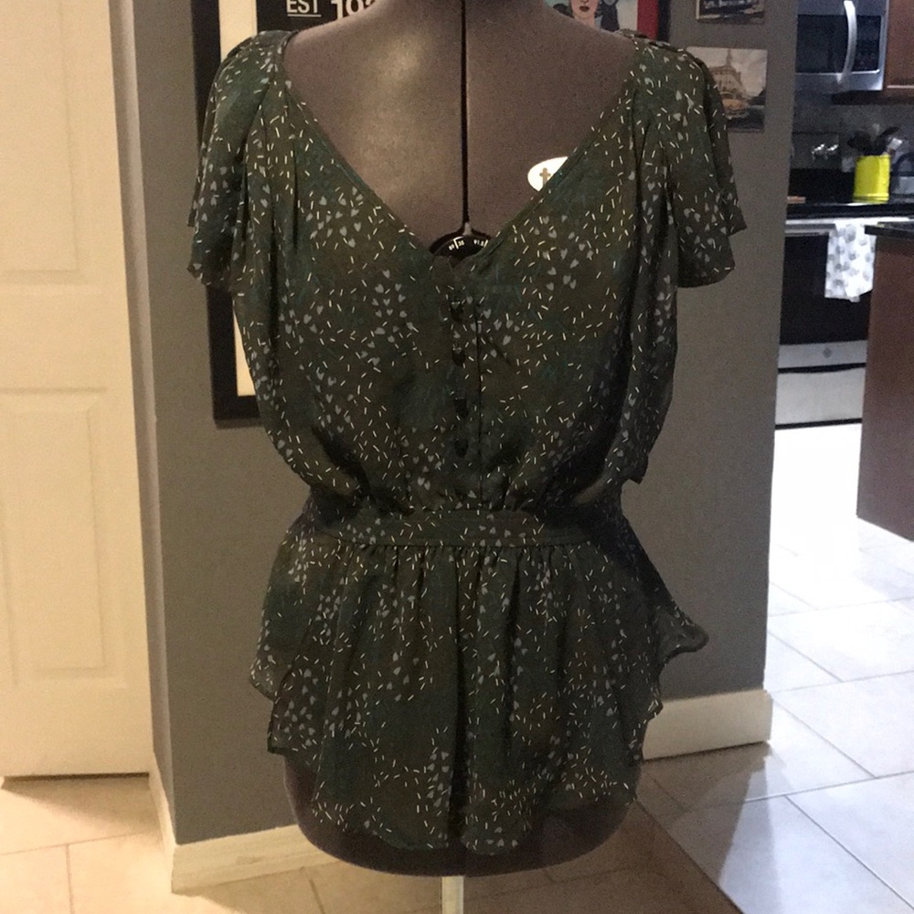 Sheer button up blouse